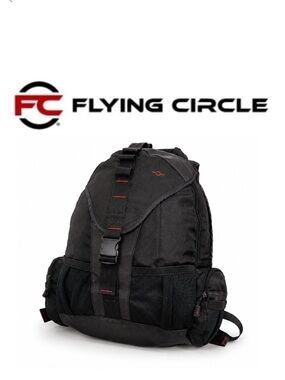 Flying Circle Black Backpack Mag Gear Book Camping Hiking Recreational Bag‎